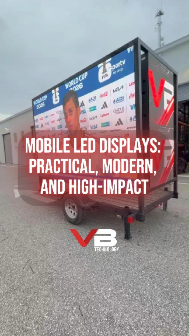 Looking for a fast, hassle-free, and high-impact solution for your next event or ad campaign? Check out our mobile LED displays! Take crystal-clear visual quality anywhere you need it. Get in touch with us today for a free quote!

🌐  vb-technology.com

#VBTechnology #LEDDisplays #OutdoorLED #DigitalSignage #Innovation